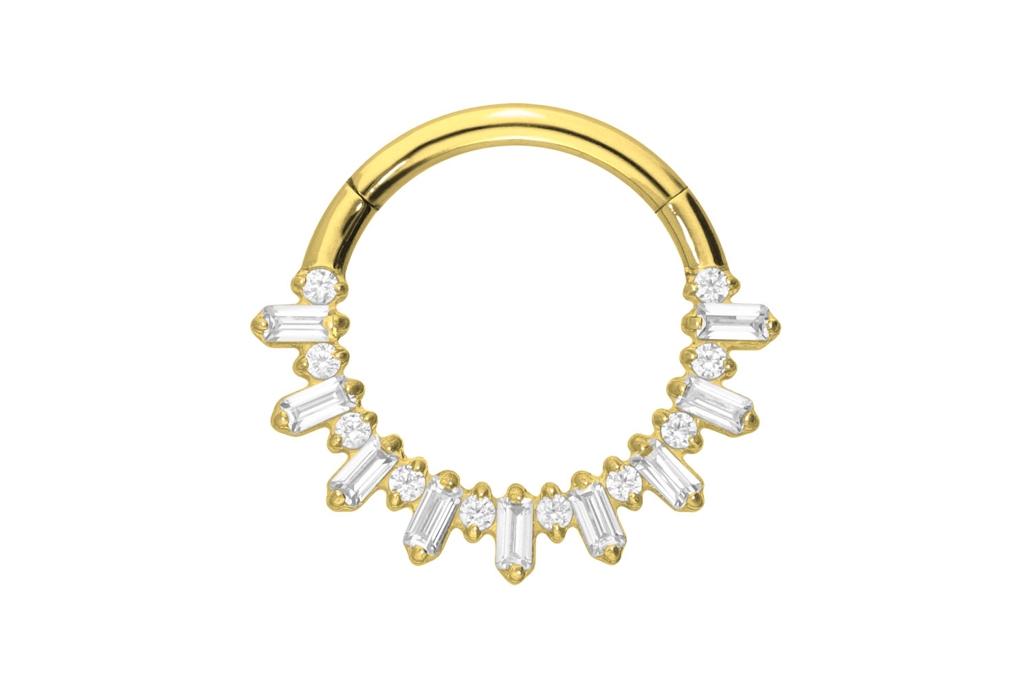 Titan Segmentring Clicker Piercing KRISTALLSONNENSTRAHLEN